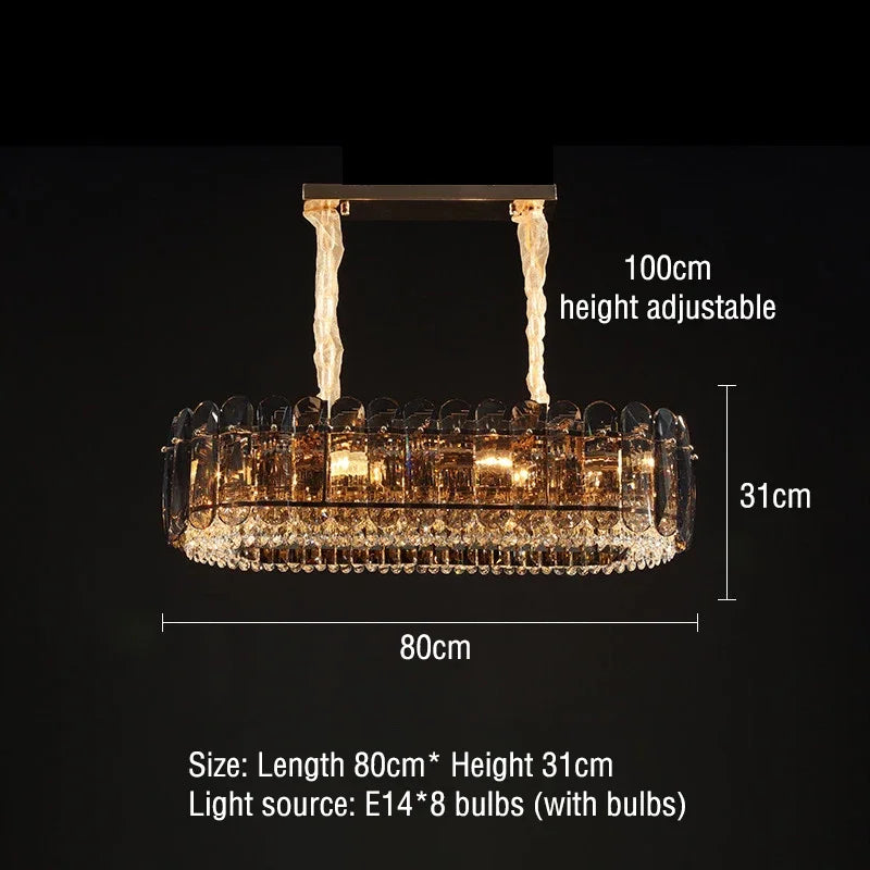 Afralia™ Modern Gold Crystal Chandelier LED Light Fixture for Luxury Living Room Home Decor