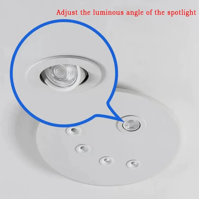 Afralia™ Modern Round LED Ceiling Lights for Home Lighting in Black and White