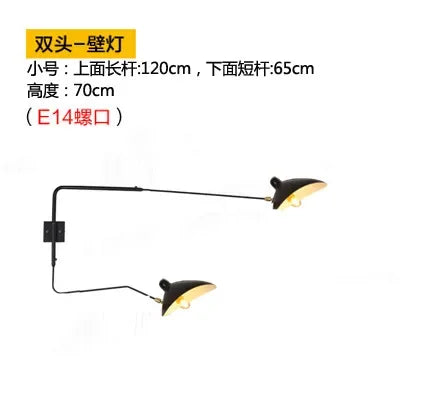 Afralia™ Industrial Spider Serge Mouille Ceiling Lamp Black LED E27 Lighting