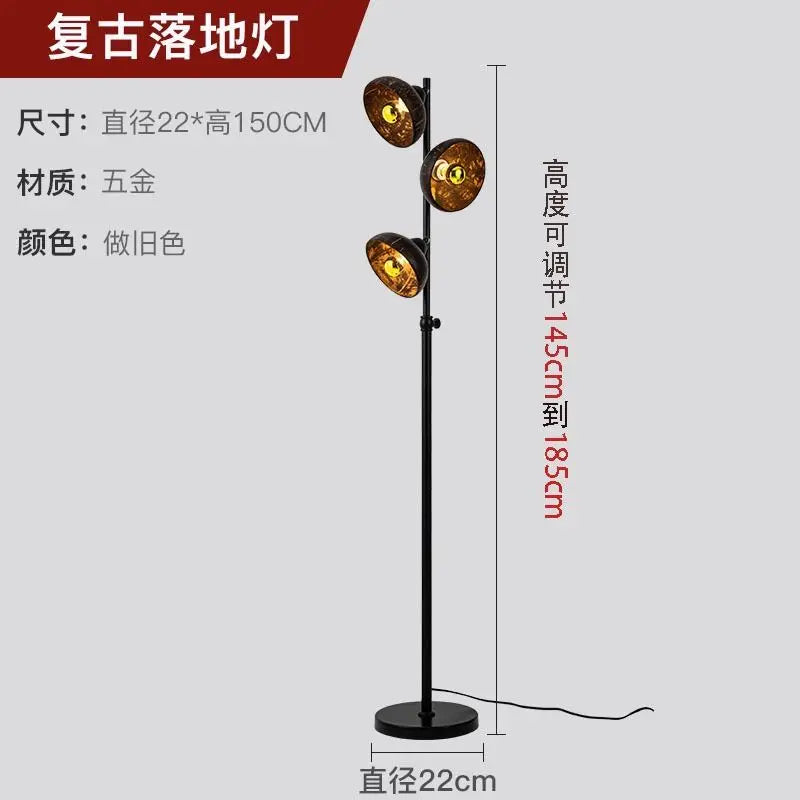 Afralia™ Coir Bed Homestay Cafe Nordic Bedroom Warm Iron Lamp
