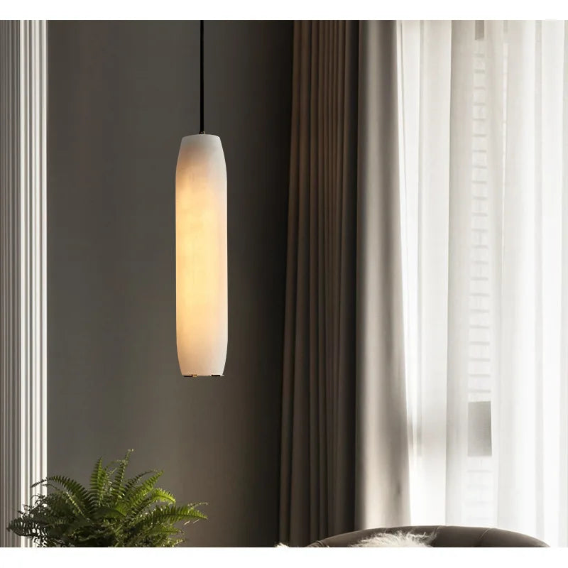 Afralia™ Marble Pendant Light: Modern Brass Hanging Lamp for Bedroom, Dining Room, Kitchen