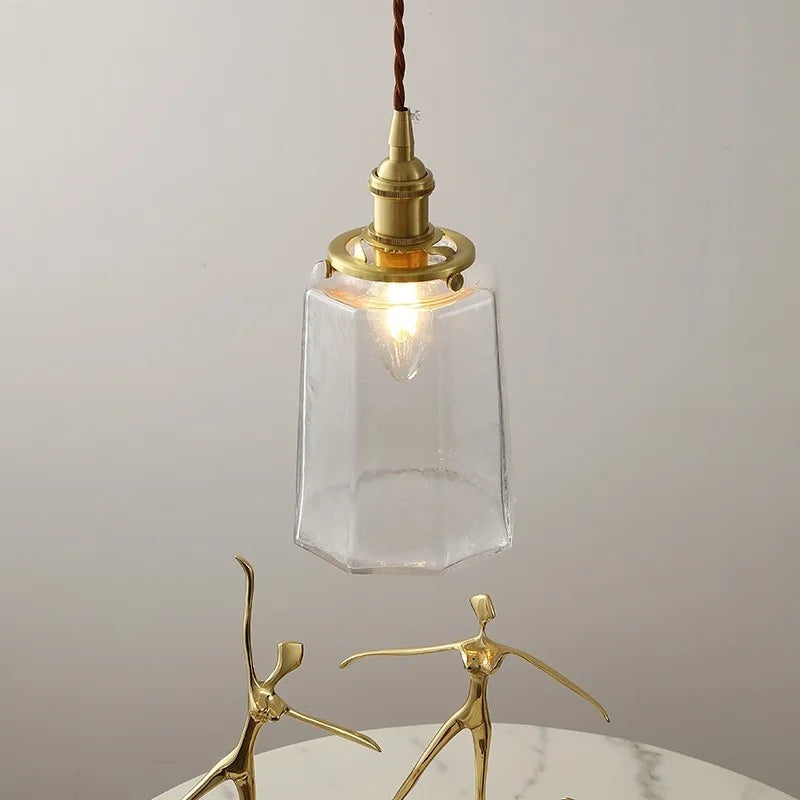 Afralia™ Clear Glass LED Pendant Lamp Modern Nordic Style Adjustable Hanging Light