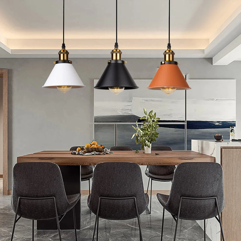 Afralia™ Retro Loft Pendant Light for Kitchen Dining Bedroom E27