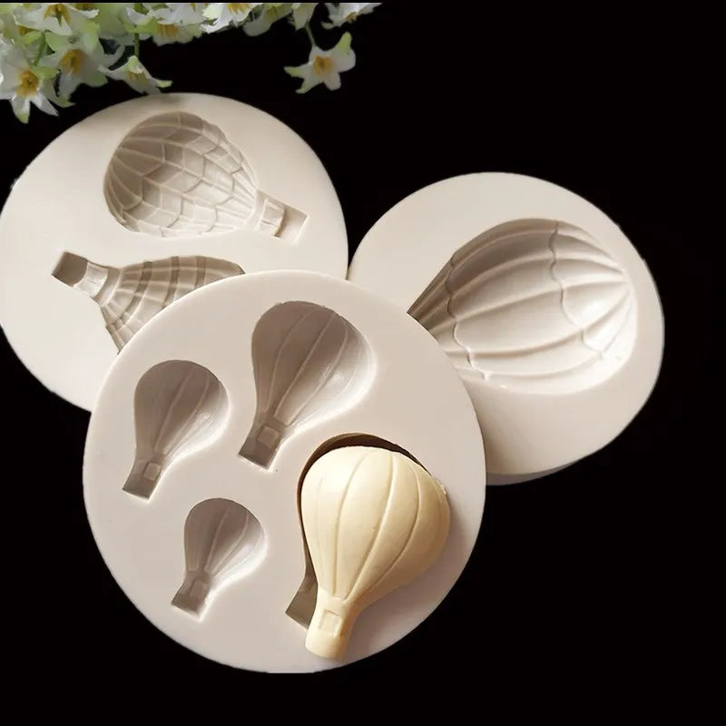 Hot Air Balloon Silicone Mold for Cake Decoration by Afralia™ - Chocolate Fudge Mold & Bakeware