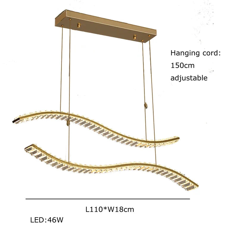 Afralia™ Crystal Pendant Lights: Modern LED Hanging Lamps for Stylish Home Decor