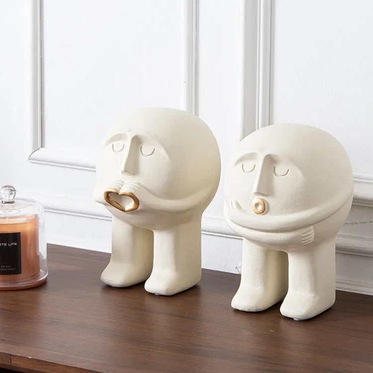 Afralia™ Resin Caring Person Figure Sculpture Home Decor Figurine