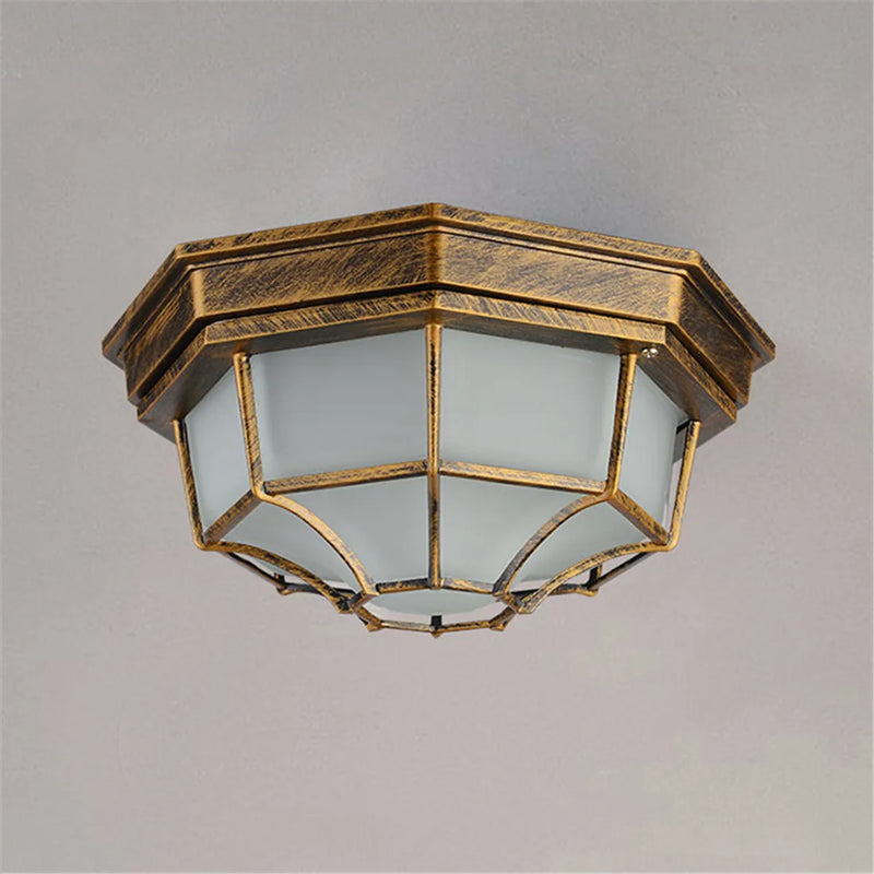 Afralia™ Outdoor Black Bronze Ceiling Light for Pathway & Balcony Lighting