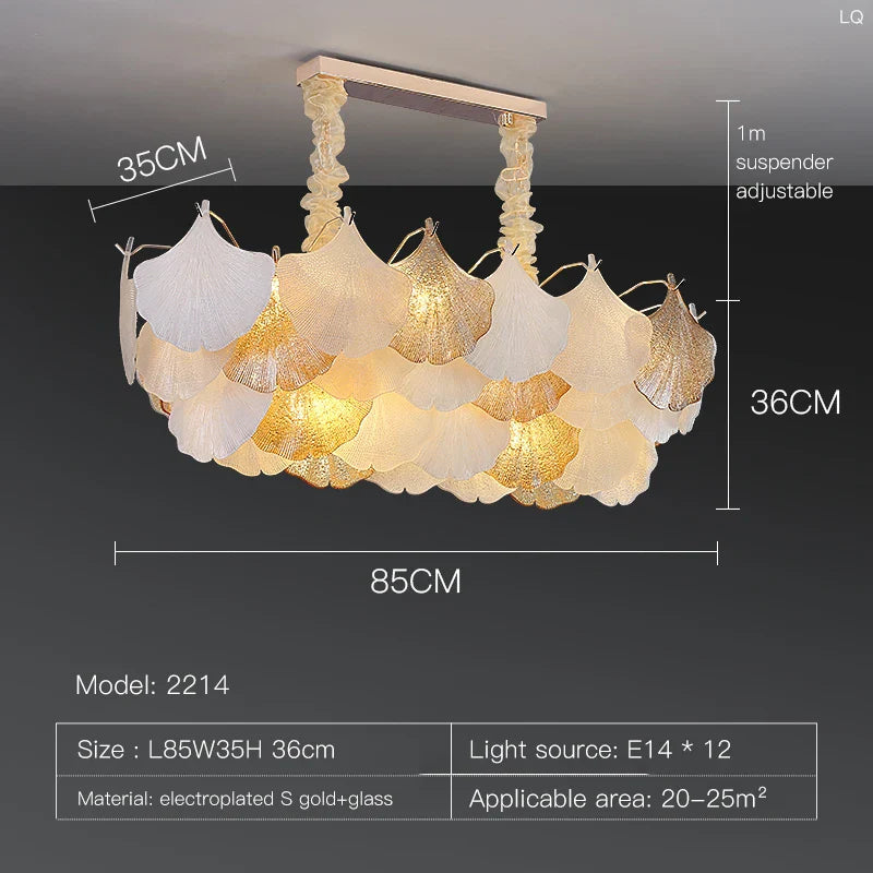 Afralia™ Crystal Chandelier Shell Lamp: Luxury Nordic Design for Living Room, Bedroom, Hall