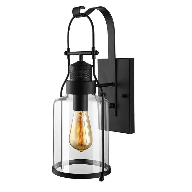 Afralia™ Vintage Iron Outdoor Wall Lamp for Garden, Aisle, and Balcony