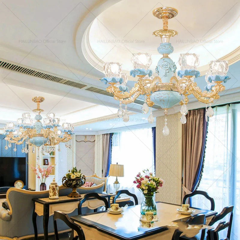 Afralia™ Modern Crystal Chandelier for Living Room Dining French Luxury Bedroom