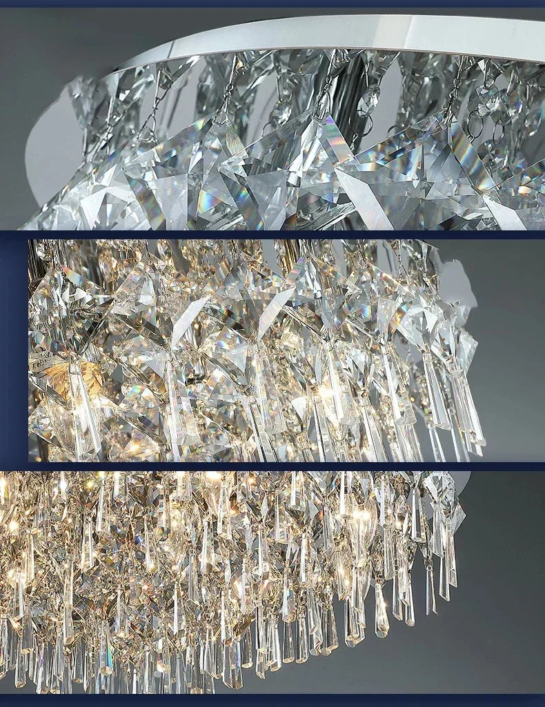 Afralia™ Crystal Ceiling Lamp: Luxury Modern LED Ceiling Light for Home Indoor Lighting