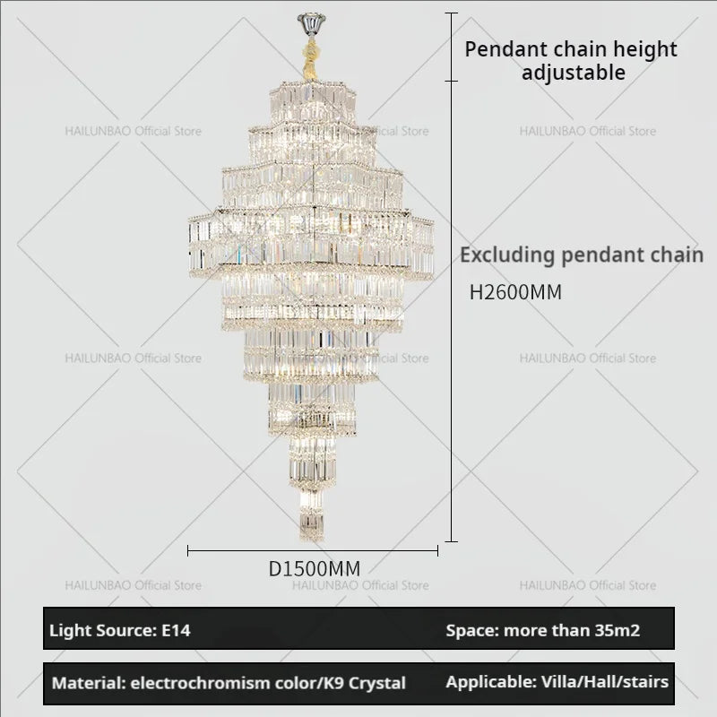 Afralia™ Crystal Chandelier for Living Room in European Duplex Villa with Post-Modern Hall Luxury