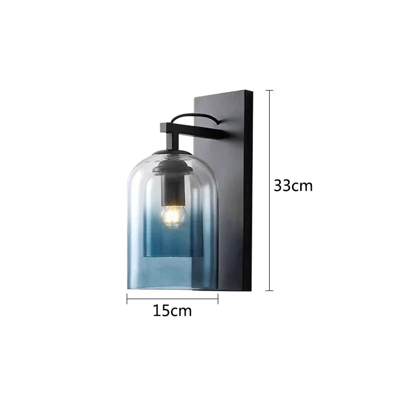 Afralia™ Glass Wall Light: Industrial Creative Loft Luminaires for Living Room Decor