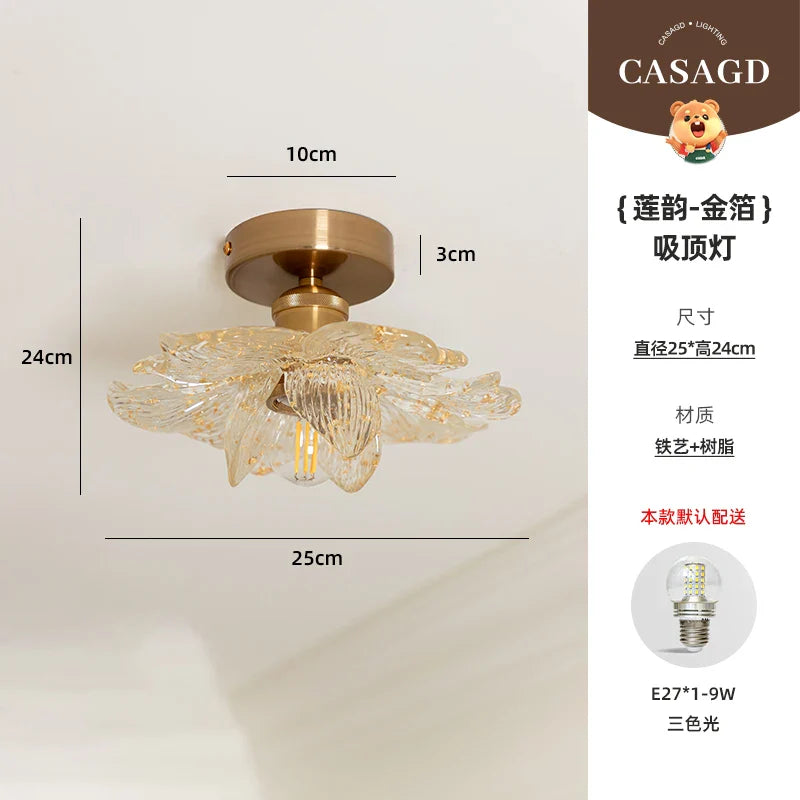 Afralia™ Walnut Wood Petal Pendant Lamp - Three Headed Lotus Rhyme Table Lamp