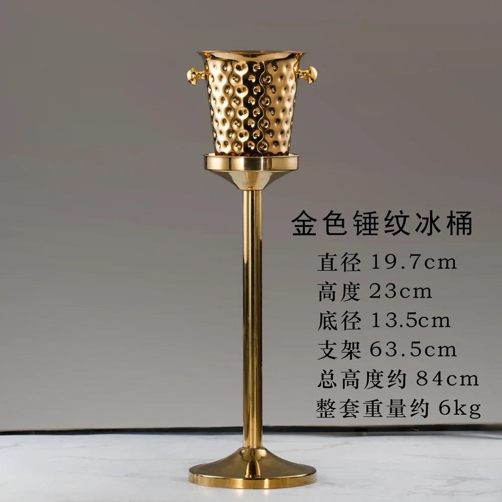 Afralia™ Stainless Steel Ice Bucket Stand for Champagne, Wine & Beer Cooling
