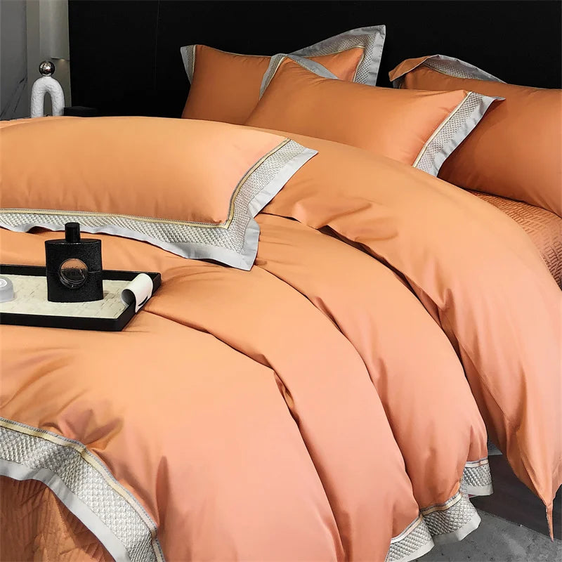 Afralia™ Luxury Embroidery Bedding Set - Premium Duvet Cover, Bedspread, Pillowcases