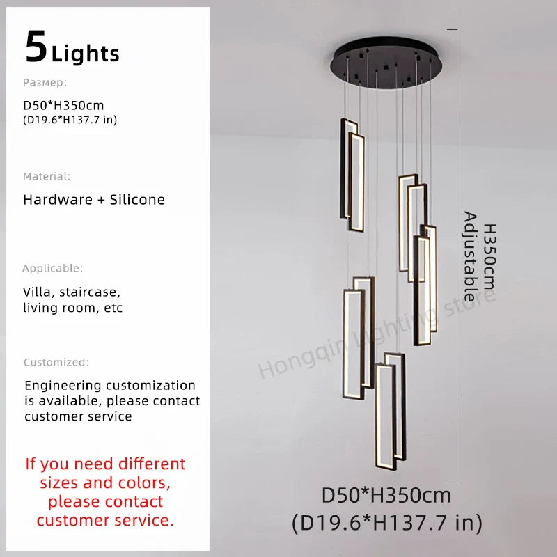Afralia™ Black Stainless Steel Latex Pendant Light for Modern Loft Decor