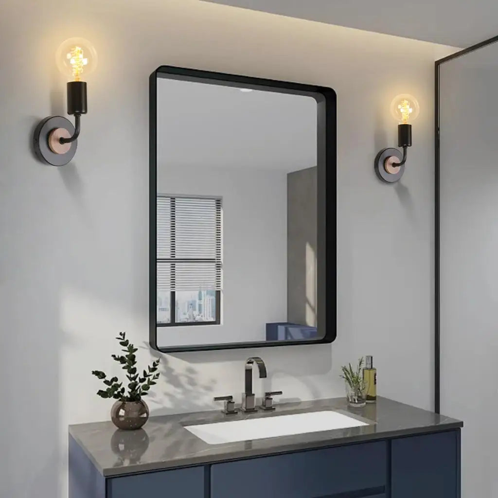 Afralia™ Industrial LED Wall Light Retro Loft Lamps E27 Iron Lampshade Sconce