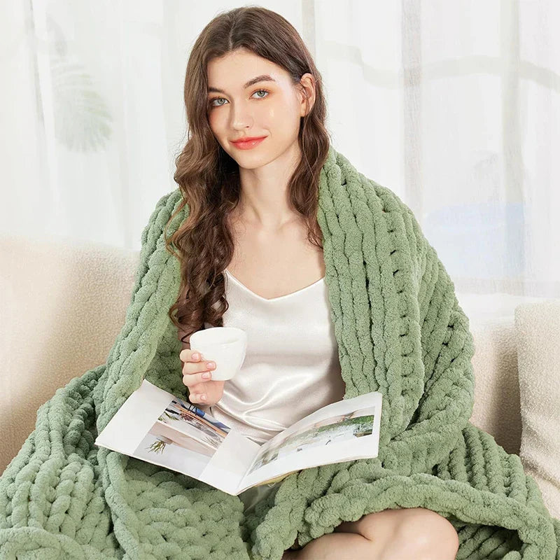 Afralia™ Cozy Autumn Fleece Blanket | Double-Sided Warm Flannel | Durable & Soft