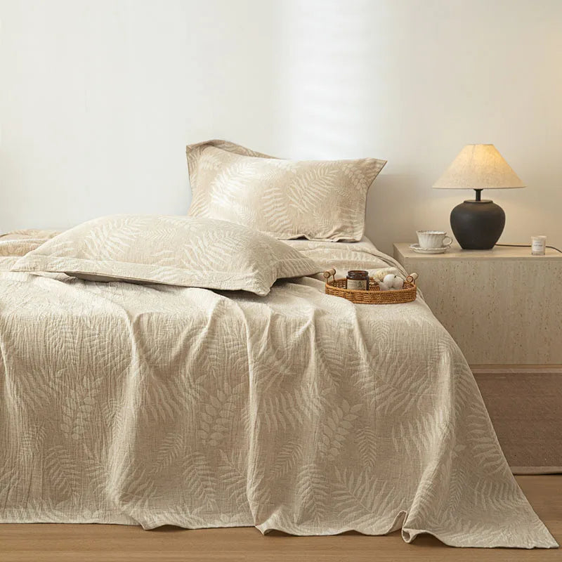 Afralia™ Cotton & Linen Bed Sheet Set: Luxury, Skin-Friendly, All Seasons, Queen & King Sizes