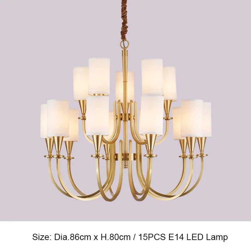 Afralia™ Copper Ceiling Chandelier for Living Room Kitchen Bedroom Lighting