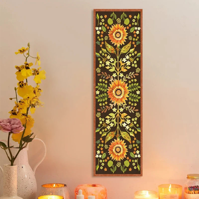 Afralia™ Sunflower Boho Tapestry Wall Hanging - Floral Psychedelic Home Decor Art Print