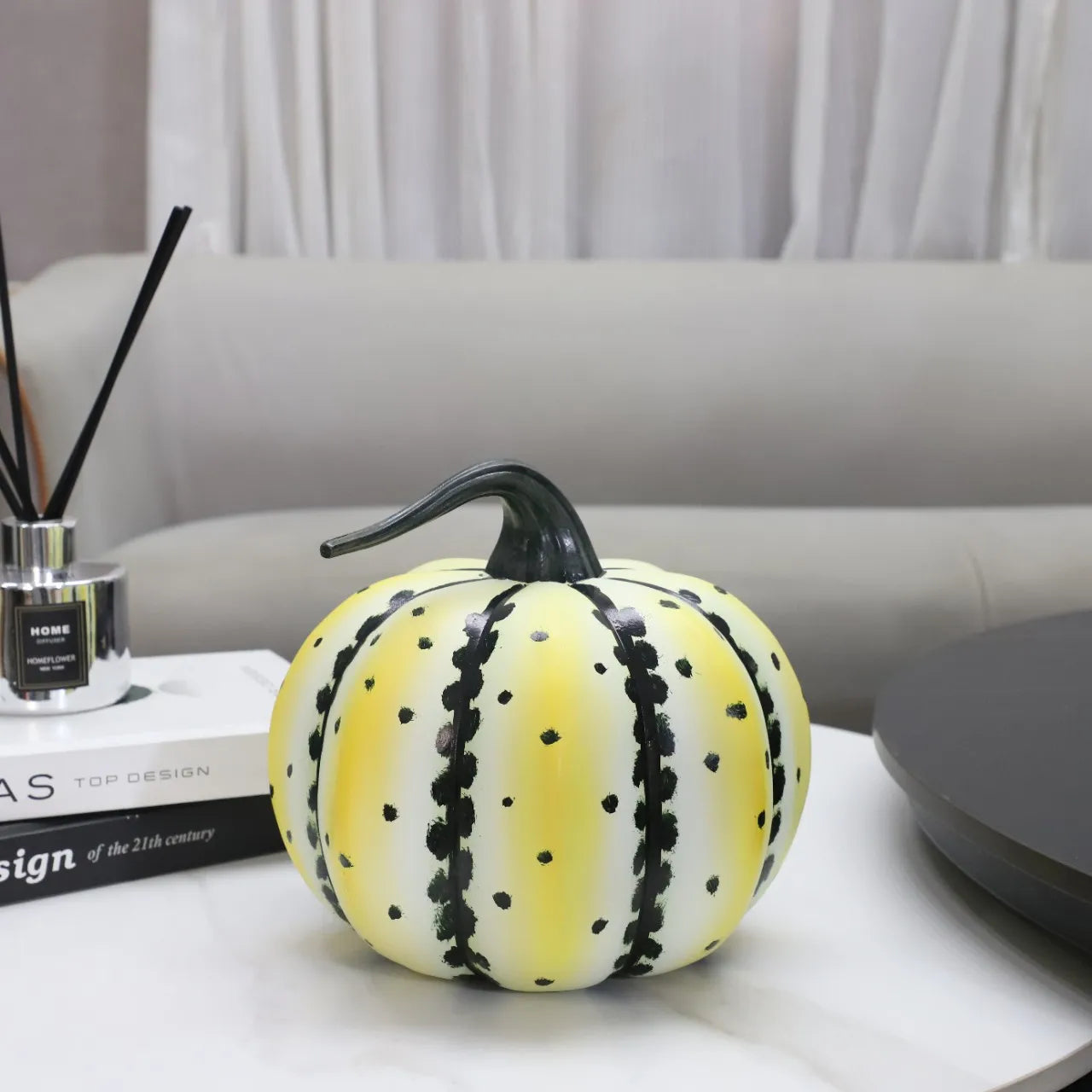 Afralia™ Spotted Little Pumpkin Figurine - Halloween Home Decoration