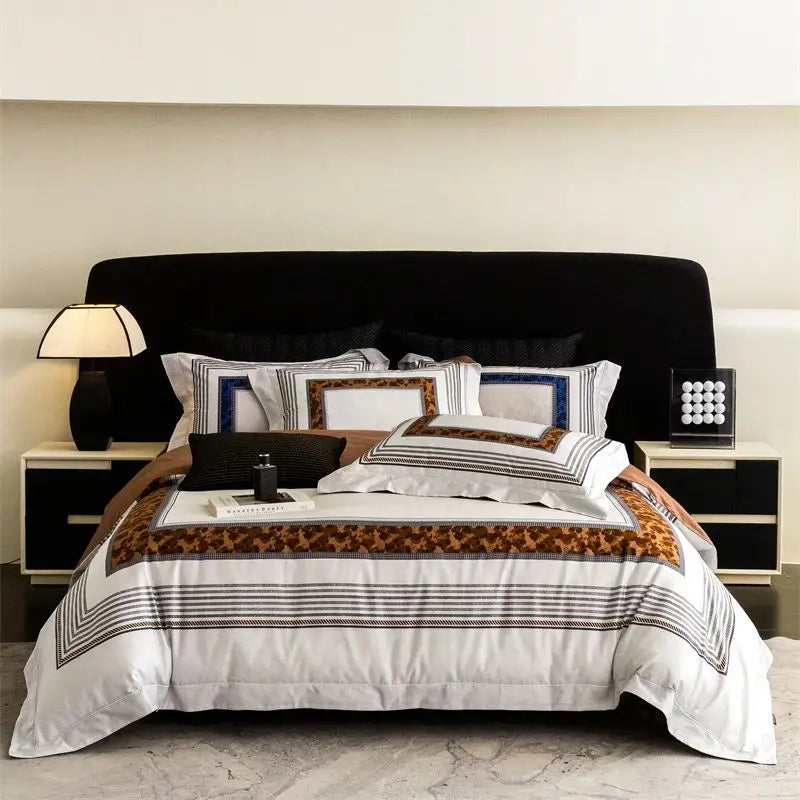 Afralia™ 1000TC Egyptian Cotton Luxury Bedding Set - 4Pcs