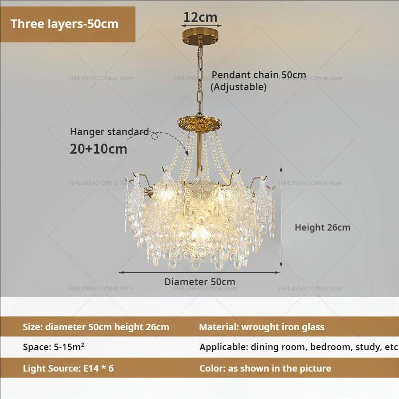 Afralia™ Luxury Cream Wind Crystal Chandelier: High-End Living Room, Dining Room, Bedroom Light