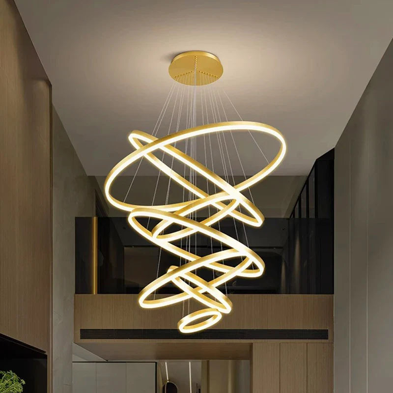 Afralia™ Nordic Chandelier Light for Stairs, Living Room, Bedroom, Dining Room - Indoor Home Lighting