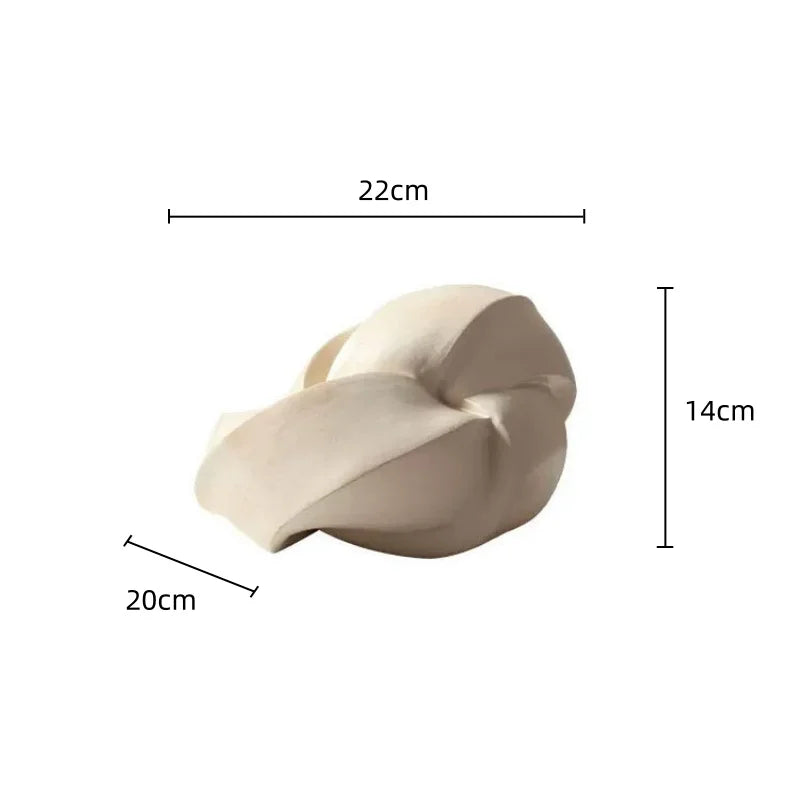 Afralia™ Silver Knot Twist Abstract Geometry Decor Figurine