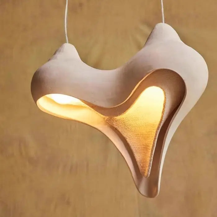 Afralia™ Gypsum Conch Pendant Lamp, Wabi Sabi Style for Living Room, Bedroom, and Staircase
