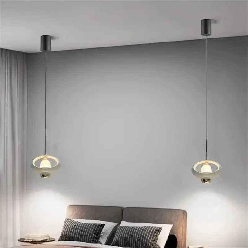 Afralia™ Modern Adjustable Round Pendant Light with LED, Stretchable Angle for Home Decor