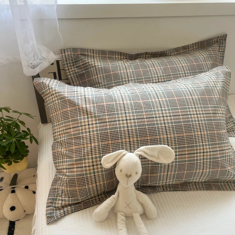 Afralia™ Korean Floral Cotton Pillowcase 40x60cm, 48x74cm, 50x80cm, Home Cushion Cover