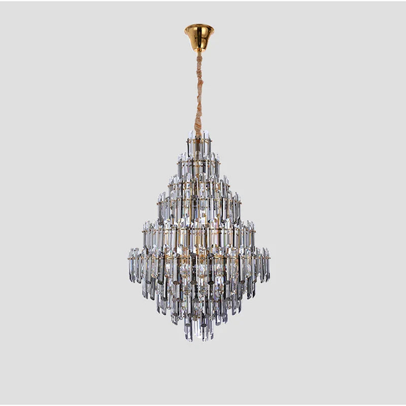 Afralia™ Luxury Dimmable LED Round Chandelier for Home Decor & Stair Lights