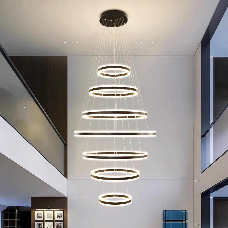 Afralia™ Modern Indoor Pendant Chandelier Ceiling LED Light for Dining Living Room