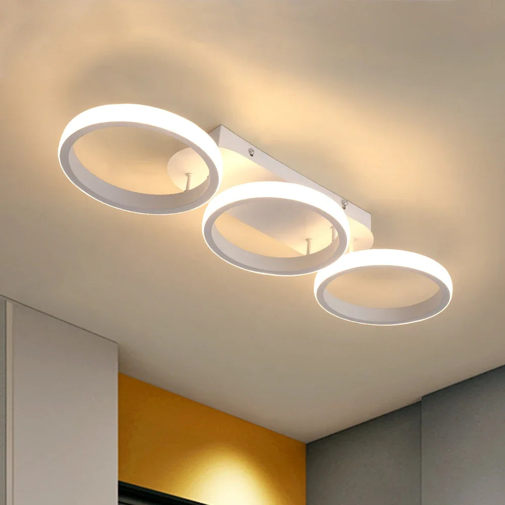 Afralia™ Acrylic LED Ceiling Lamp: Modern Nordic Chandelier for Living Dining Room & Aisle