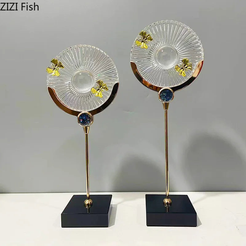 Afralia™ Luxury Dragonfly Desk Ornaments - Metal Artwork for Living Room Decor