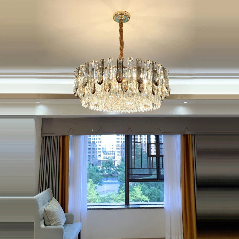Afralia™ Crystal Modern Pendant Light: Luxury Indoor Fixture for Home Decor
