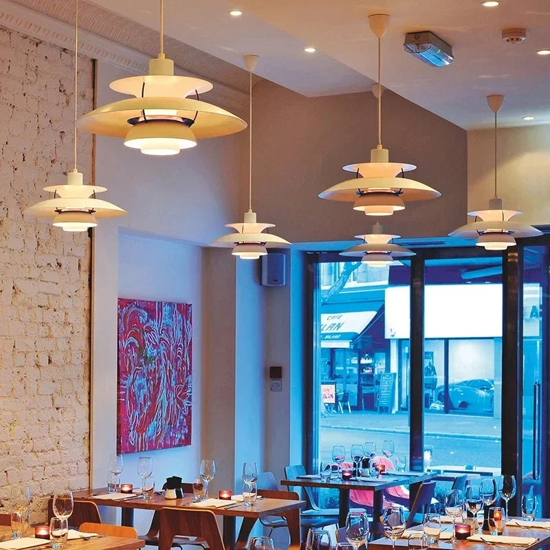 Afralia™ PH Pendant Light: Creative Plate LED Hanging Chandelier