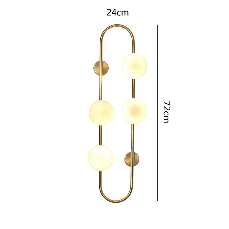 Afralia™ Luxe Glass Ball LED Wall Sconce for Modern Bedroom and Living Room