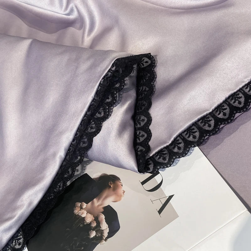 Afralia™ Luxe Flower Embroidered Cool Quilt Set - Lightweight, Silky, High-End Comfort