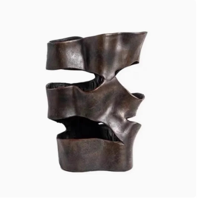 Afralia™ Resin Abstract Crack Ornament Block Decor Figurines Floral Arrangement Home Decoration