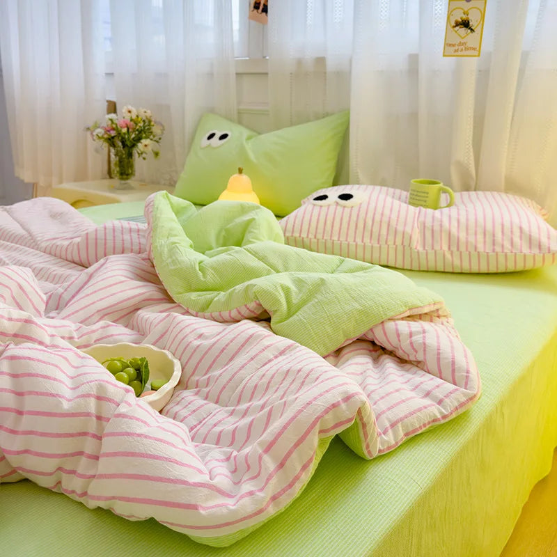 Afralia™ Summer Striped Blanket: Simple, Comfortable, and Breathable for Cool Home Bedspread.