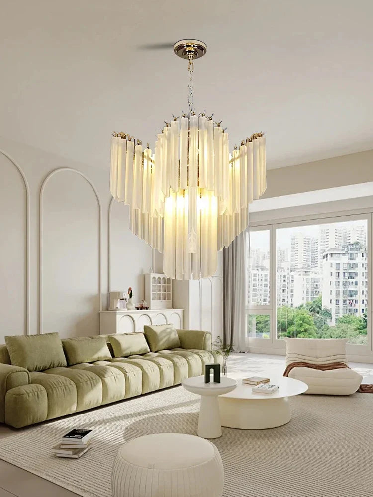 Afralia™ Crystal Glass Chandelier Elegant Luxury Vintage Hanglamp French Lamparas