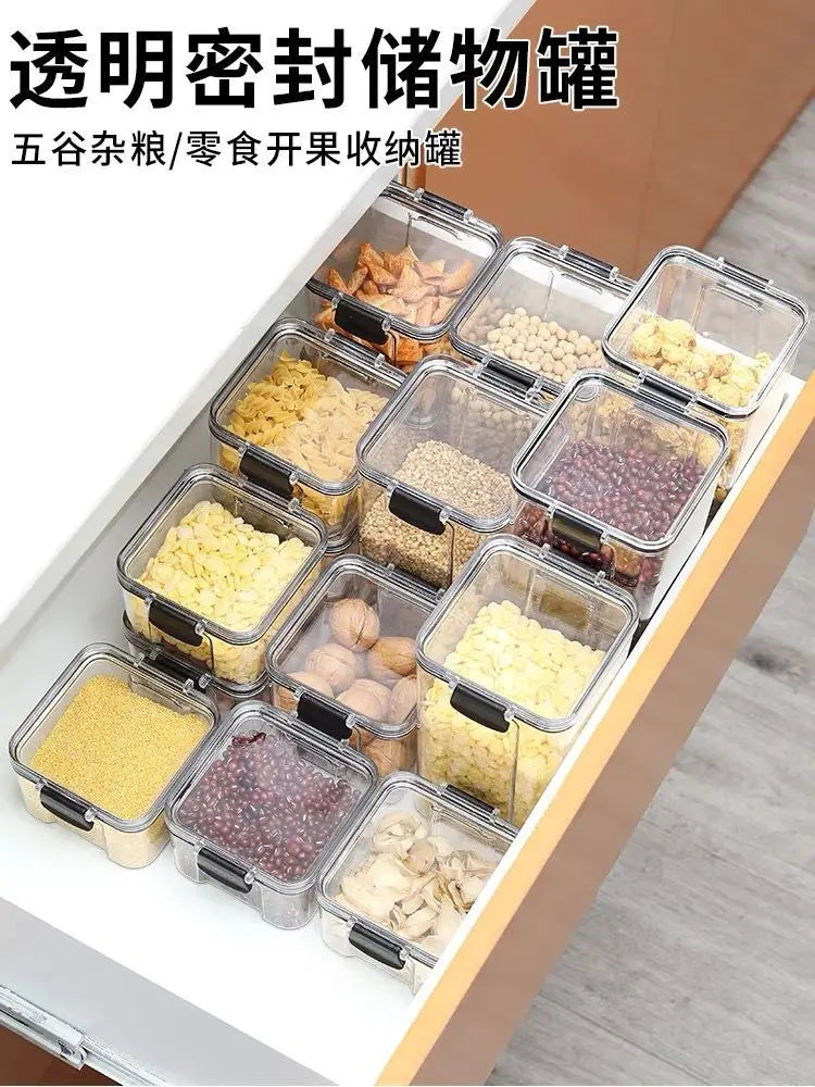 Afralia™ Cereal & Spice Storage Jars with Lids: Kitchen Pantry Organizers & Containers