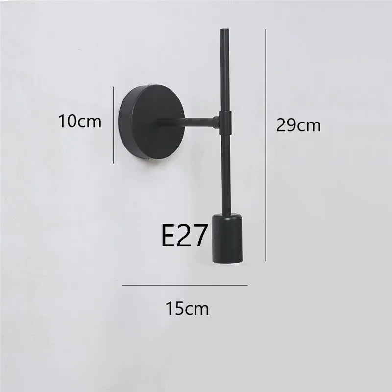 Afralia™ Iron Glass LED Wall Light: Customizable Decorative Black Lamp for Home Indoor