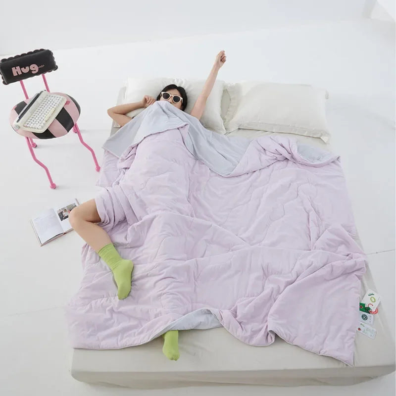 Afralia™ Green Summer Cooling Comforter for Single Beds