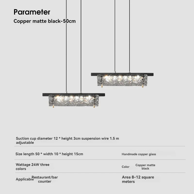 Afralia™ Glass Chandelier Pendant Lights LED Dimmable Modern Dining Room Kitchen Lamps