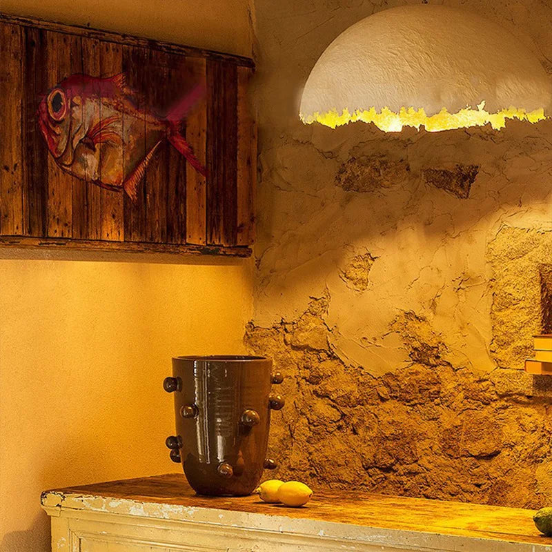 Afralia™ Eggshell Acrylic Resin Sphere Pendant Light - Studio Lighting for Restaurants